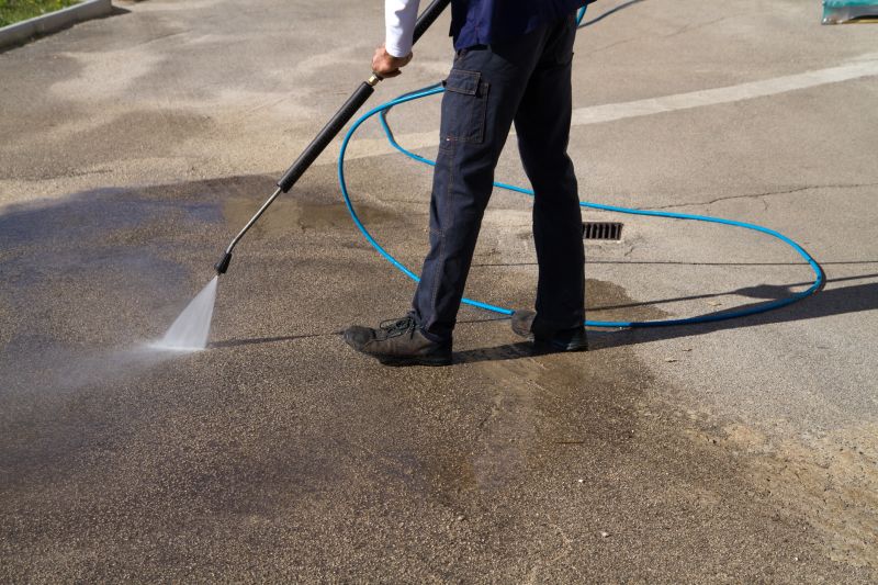 Professional Powerwasher at Work